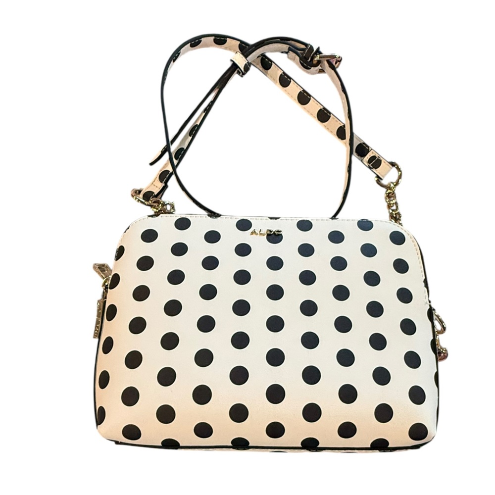 Aldo Polka Dot Shoulder Bag Purse Black and White New NWT Handbag